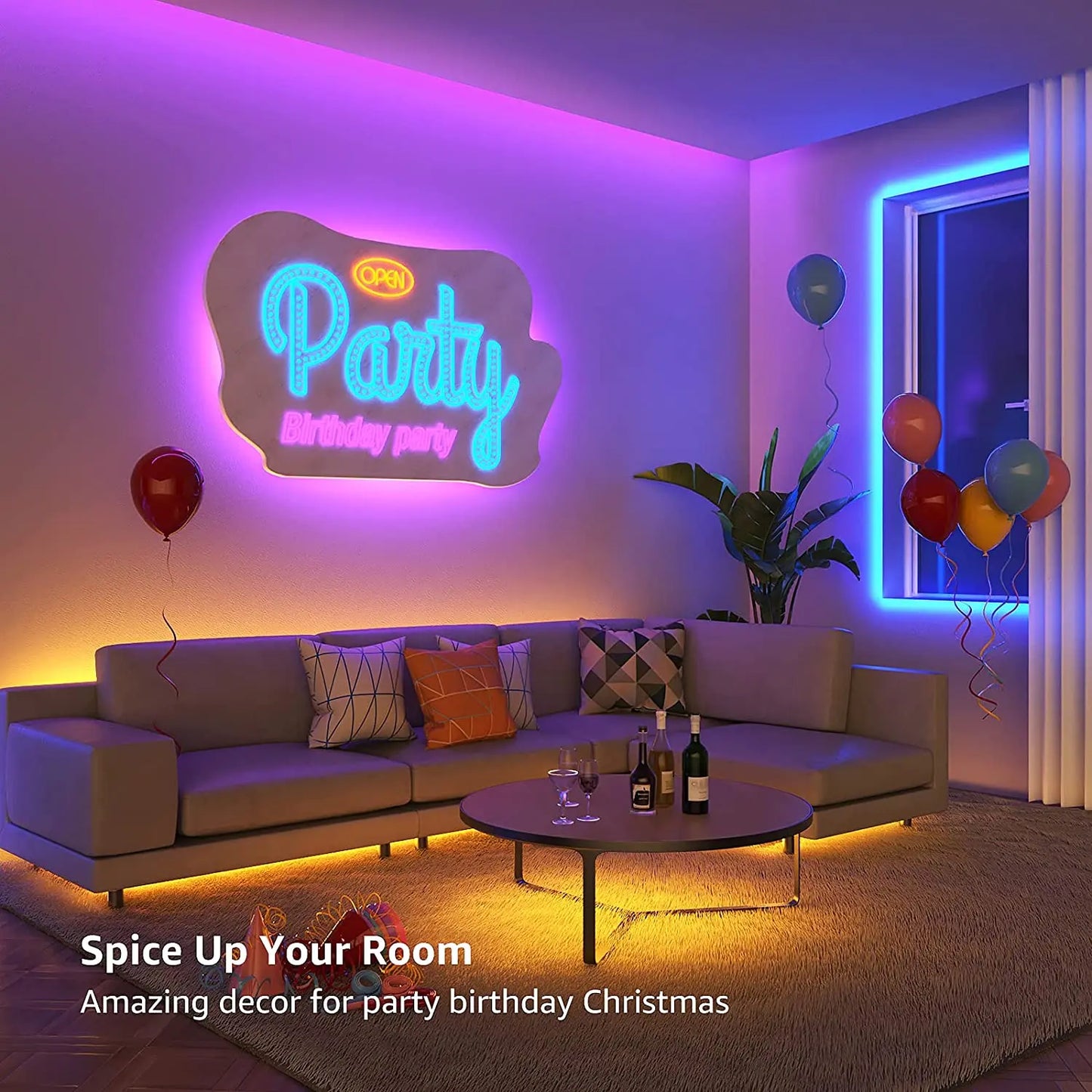 Smart RGB LED Strip Lights – WiFi & App Control, Works with Alexa & Google Home