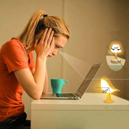 Bird Table Lamp – Touch Control, 3-Level Dimmable, Cordless & Rechargeable
