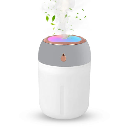 Mini LED Humidifier & Aroma Diffuser – 7 Color Ambient Light, USB, 320ml