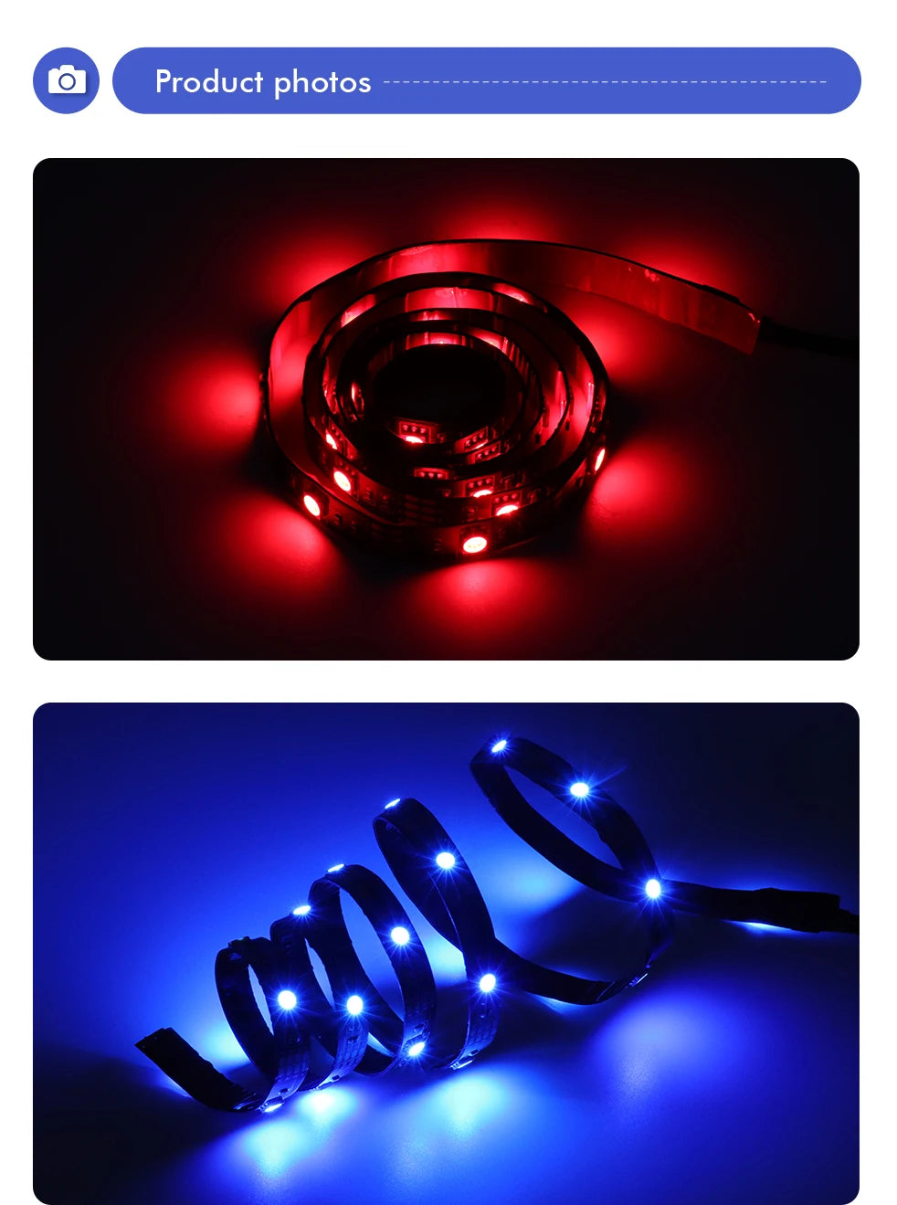 Smart RGB LED Strip Lights – WiFi & App Control, Works with Alexa & Google Home