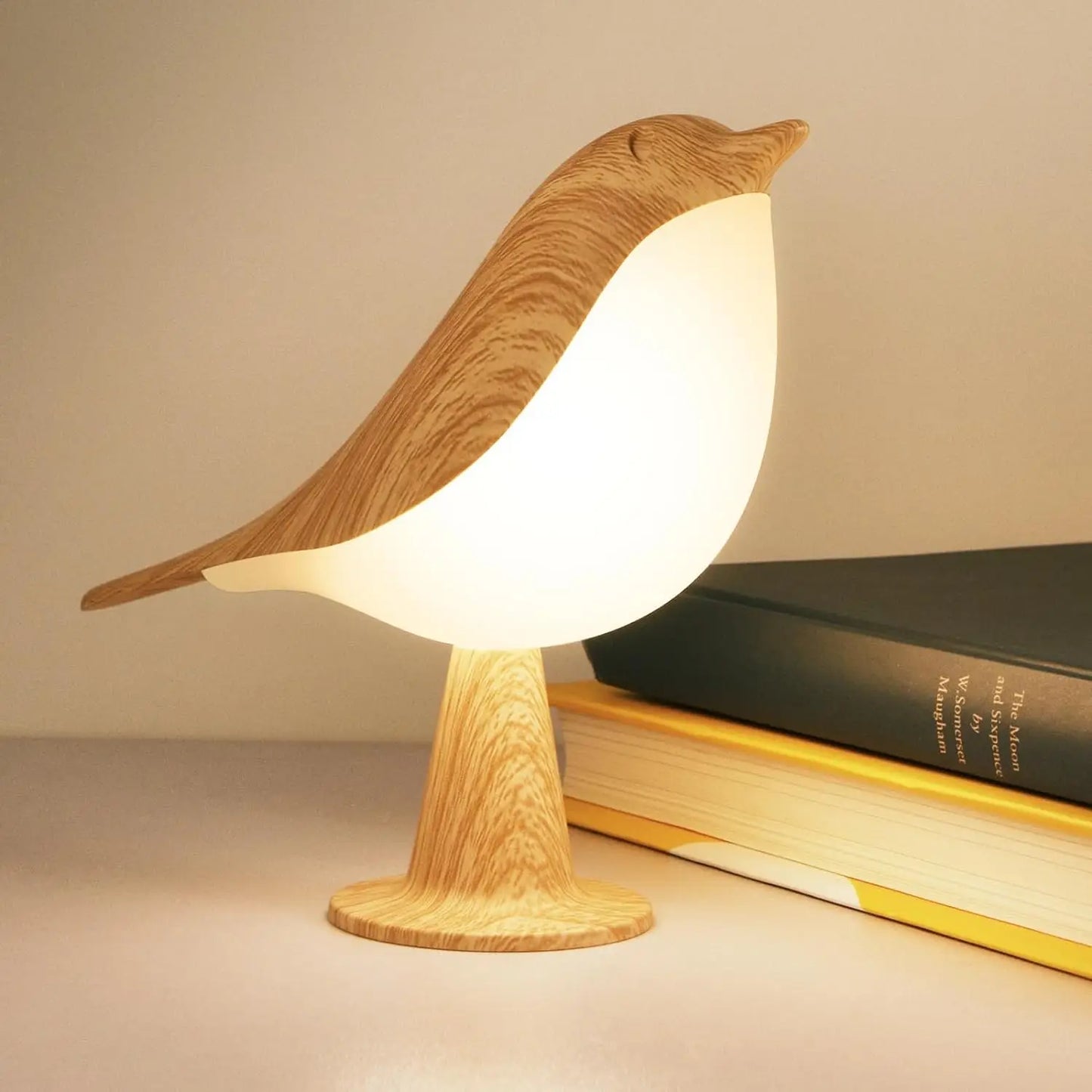 Bird Table Lamp – Touch Control, 3-Level Dimmable, Cordless & Rechargeable