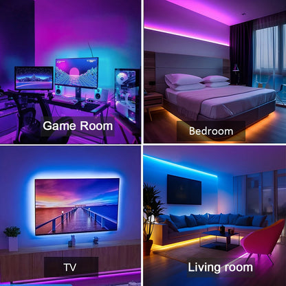 RGB LED Strip Lights 0,5–30M – Music Sync, App & Remote Control, CE Certified