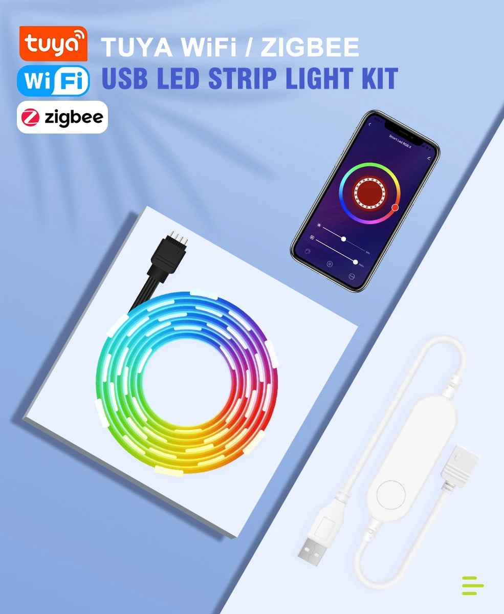 Smart RGB LED Strip Lights – WiFi & App Control, Works with Alexa & Google Home
